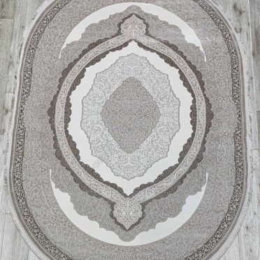 36845A OVAL L.BEIGE / D.VIZON Amber