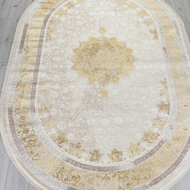 Ковер A064A - CREAM / GOLD FDY - Овал - коллекция ZARINA