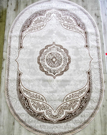 Ковер российский 36868K Rimma Lux овальный (Хит-сет, бежевый)