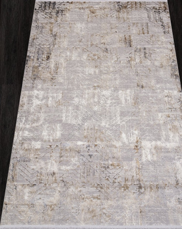 Ковер турецкий 00160A ASADU (Полиэстер хит-сет, бежевый, серый)