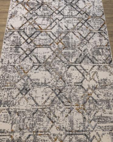 Ковер турецкий NJ76A Rich (Полиэстер хит-сет, серый)