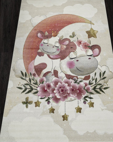 Ковер российский C220 RIO (Фризе, розовый, кремовый)