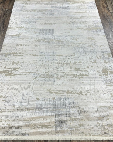 Ковер турецкий 05593A JULIA (Вискоза + хит-сет, бежевый, серый)