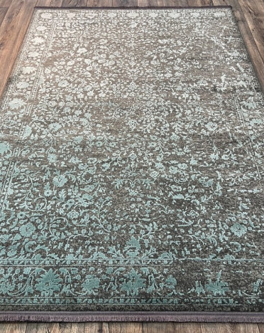 Ковер персидский 2517 VENICE (Бамбуковый шелк, серый, голубой)