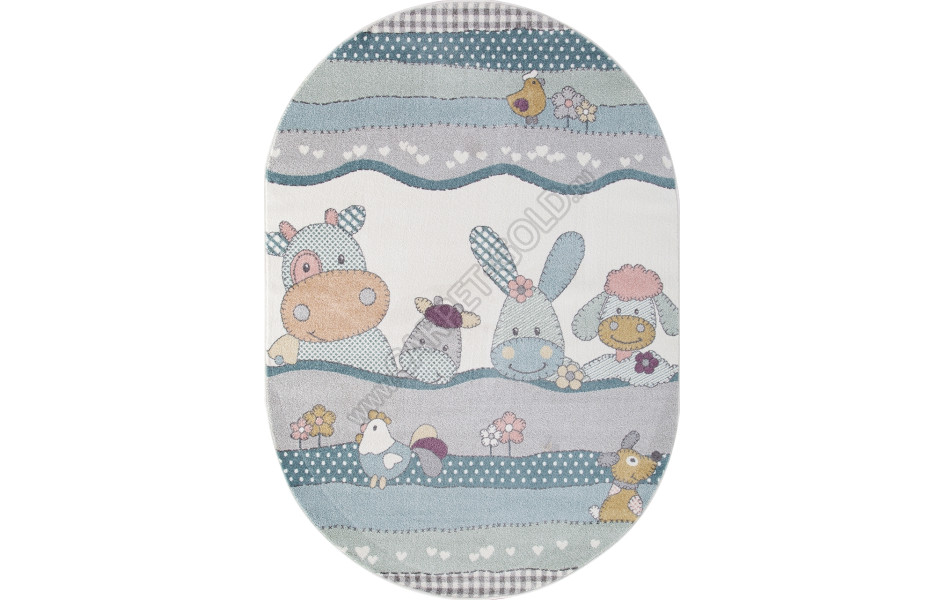 Детский ковер SOFIT 2484 - LIGHT CREAM Овал