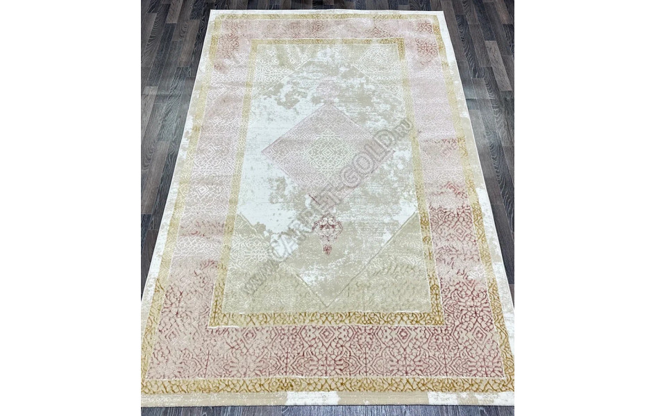 Розовый ковер A3582A_IVORY PINK Lowa