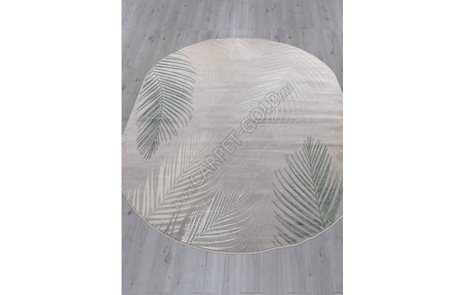Ковер F167 - GRAY-D.GREEN - Овал - коллекция LIMAN