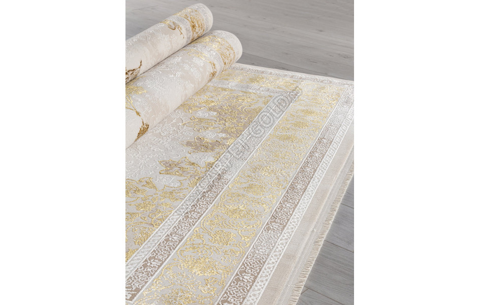 Ковер A064A - CREAM / GOLD FDY - Прямоугольник - коллекция ZARINA
