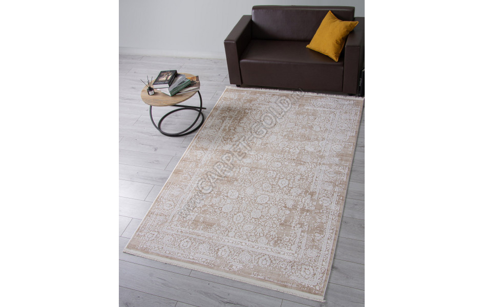 Ковер 21365C - D.BEIGE / WHITE - Прямоугольник - коллекция ANATOLIA